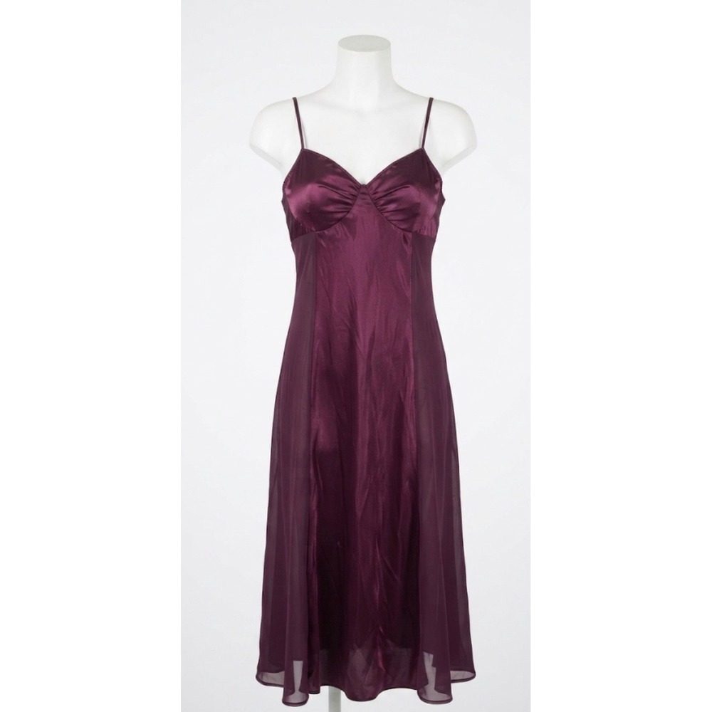 VTG 90s Seductive Wear by Cinema Etoile Purple Satin Slip Dress XL Whimsigoth